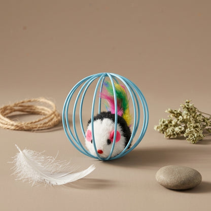 The Vela Mouse-in-a-Cage: Colorful Plush Simulation Toy