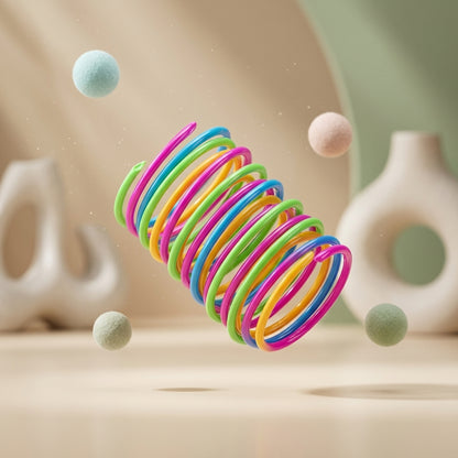 The Vela Spring-Sprint: 20-Piece Colorful Flexible Coil Set