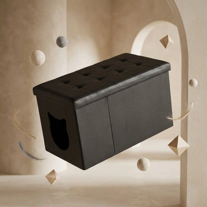 The Vela Hidden Sanctuary: Designer Ottoman & Litter Enclosure