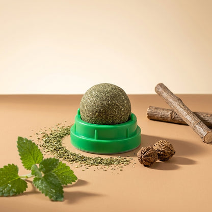 The Vela Mint-Mist: Self-Adhesive Catnip Dental Ball